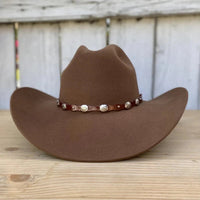 Tombstone 20X Denver Style Western Cowboy Fur Felt Hat - Walnut Pecan - OriginalWestern.com