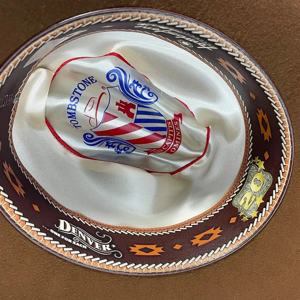 Tombstone 20X Denver Style Western Cowboy Fur Felt Hat - Walnut Pecan - OriginalWestern.com