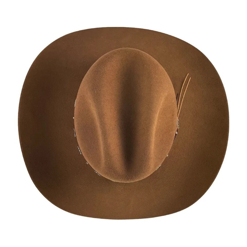 Tombstone 20X Denver Style Western Cowboy Fur Felt Hat - Walnut Pecan - OriginalWestern.com