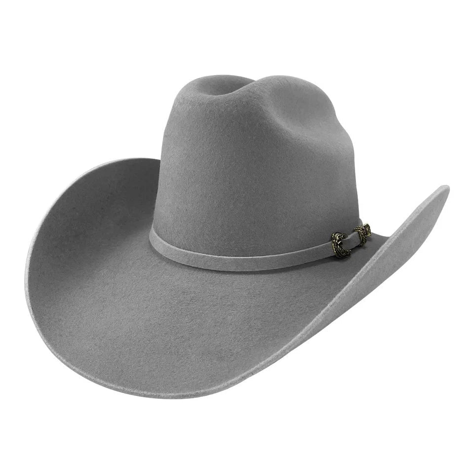 Tombstone 20X Los Dos Carnales Patron Style Western Cowboy Fur Felt Hat - Gray - OriginalWestern.com