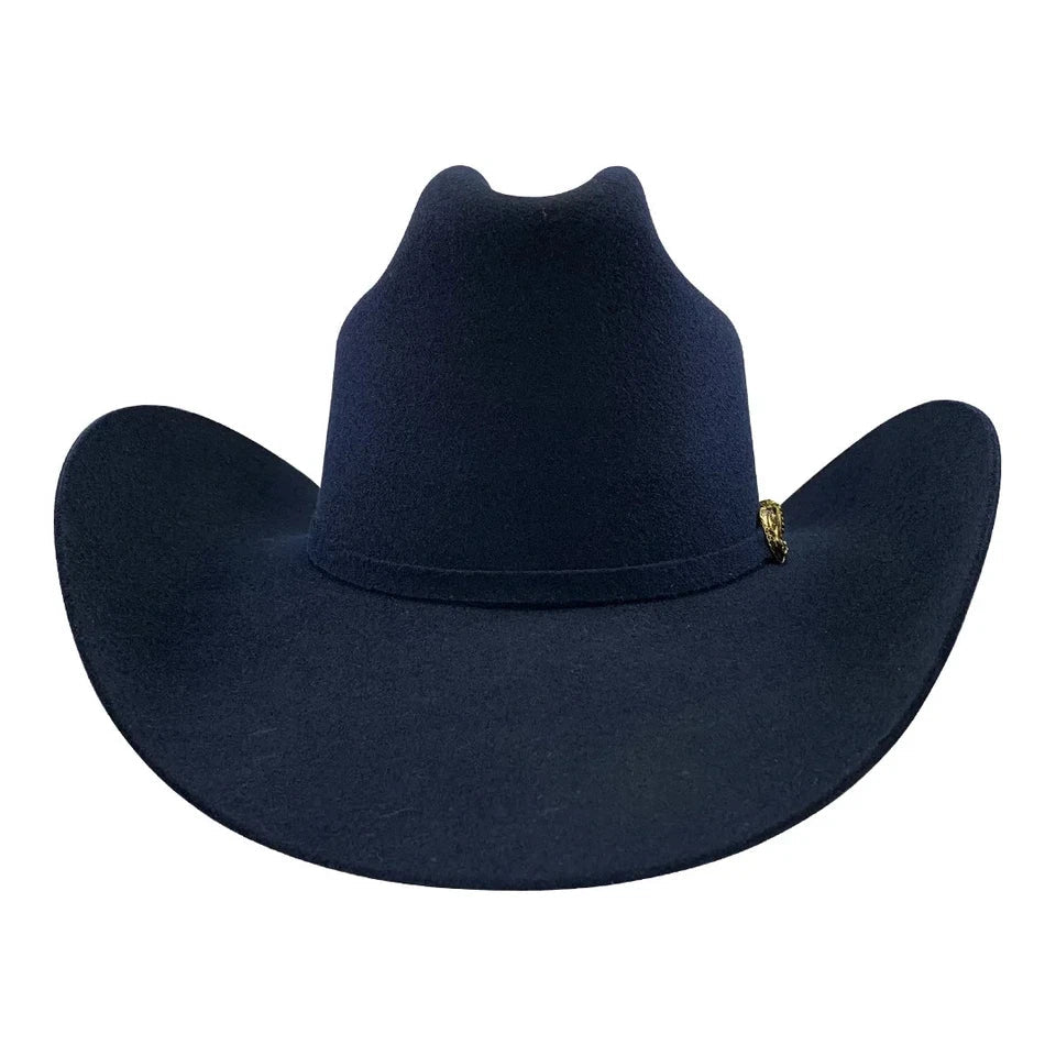 Tombstone 20X Los Dos Carnales Patron Style Western Cowboy Fur Felt Hat - Navy Blue - OriginalWestern.com