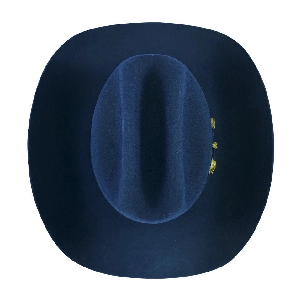 Tombstone 20X Los Dos Carnales Patron Style Western Cowboy Fur Felt Hat - Navy Blue - OriginalWestern.com