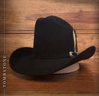 Tombstone 20X Los Dos Carnales Viejon Style Western Cowboy Fur Felt Hat - Black - OriginalWestern.com