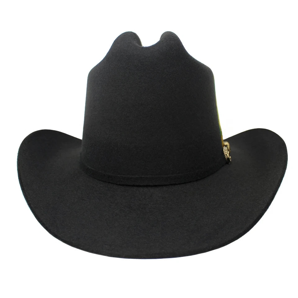 Tombstone 20X Los Dos Carnales Viejon Style Western Cowboy Fur Felt Hat - Black - OriginalWestern.com