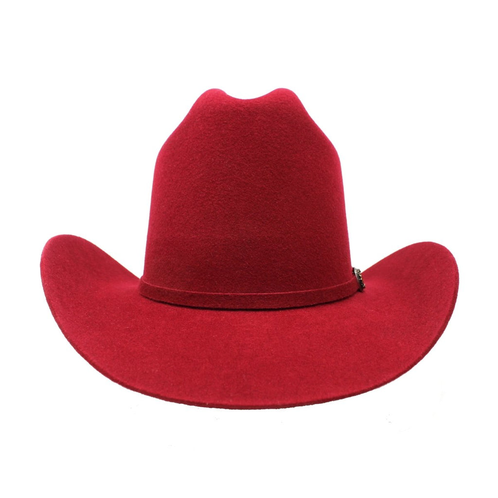 Tombstone 20X Los Dos Carnales Viejon Style Western Cowboy Fur Felt Hat - Burgundy - OriginalWestern.com