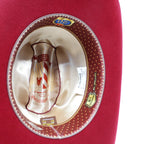 Tombstone 20X Los Dos Carnales Viejon Style Western Cowboy Fur Felt Hat - Burgundy - OriginalWestern.com