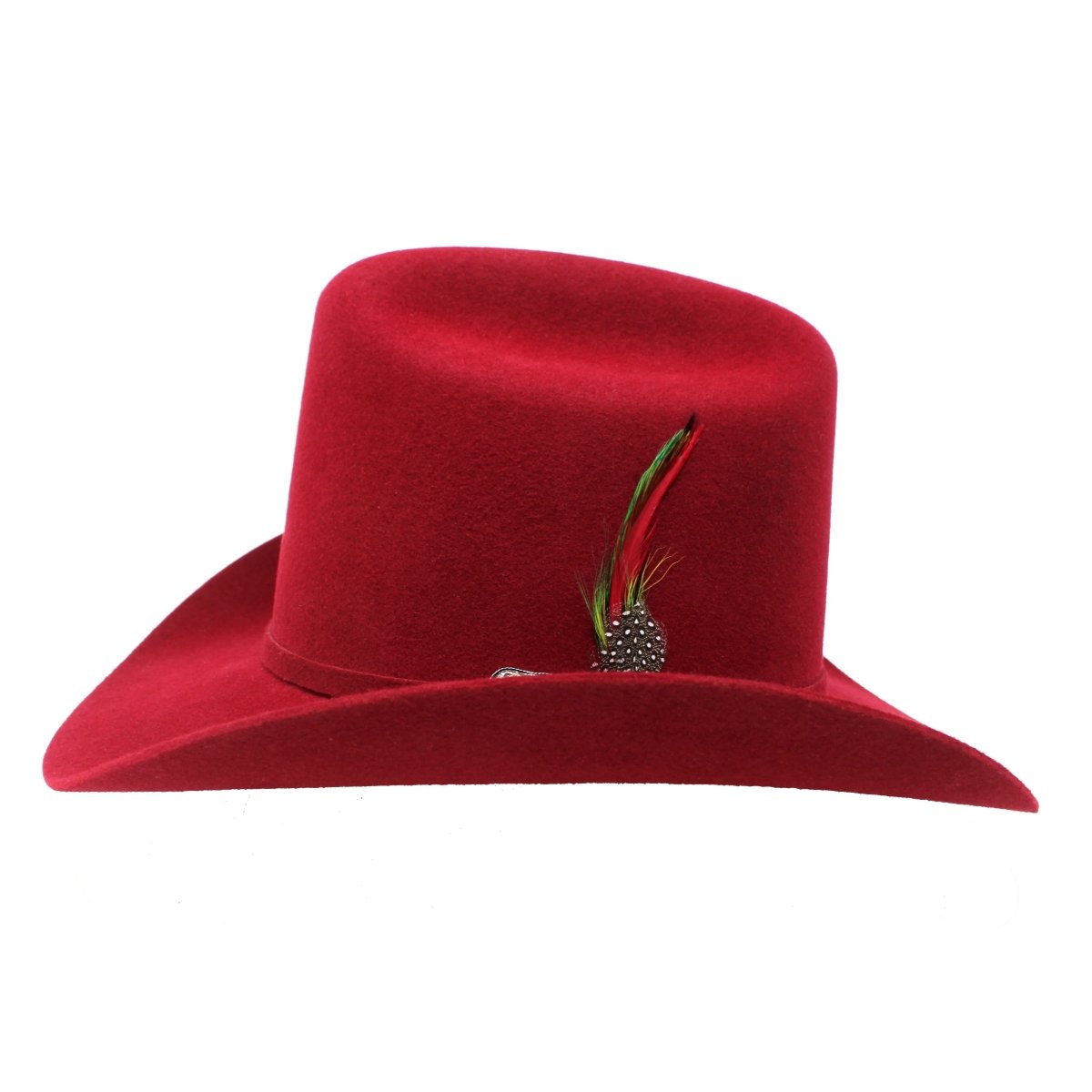 Tombstone 20X Los Dos Carnales Viejon Style Western Cowboy Fur Felt Hat - Burgundy - OriginalWestern.com