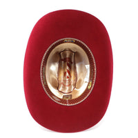 Tombstone 20X Los Dos Carnales Viejon Style Western Cowboy Fur Felt Hat - Burgundy - OriginalWestern.com