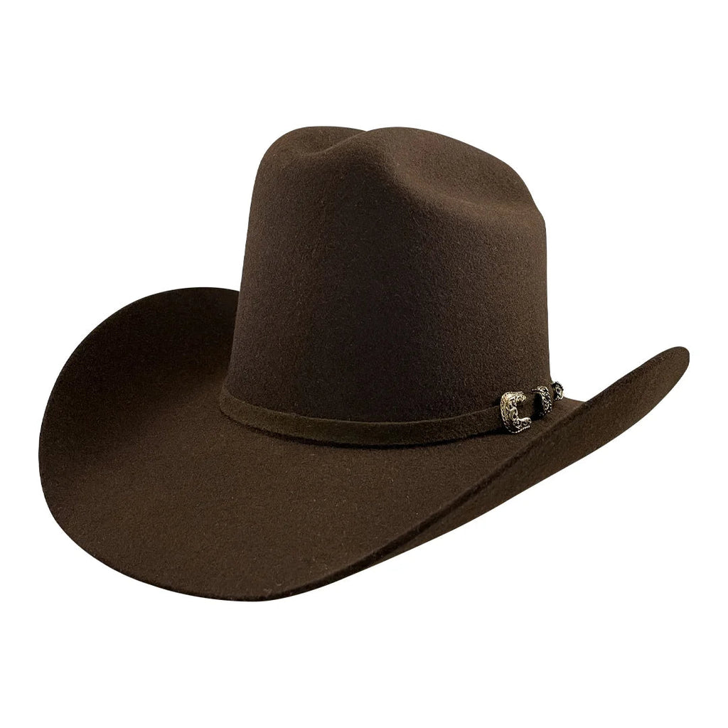Tombstone 20X Los Dos Carnales Viejon Style Western Cowboy Fur Felt Hat - Chocolate - OriginalWestern.com