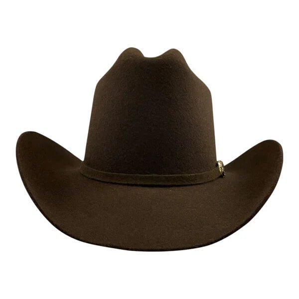 Tombstone 20X Los Dos Carnales Viejon Style Western Cowboy Fur Felt Hat - Chocolate - OriginalWestern.com