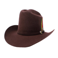 Tombstone 20X Los Dos Carnales Viejon Style Western Cowboy Fur Felt Hat - Chocolate - OriginalWestern.com