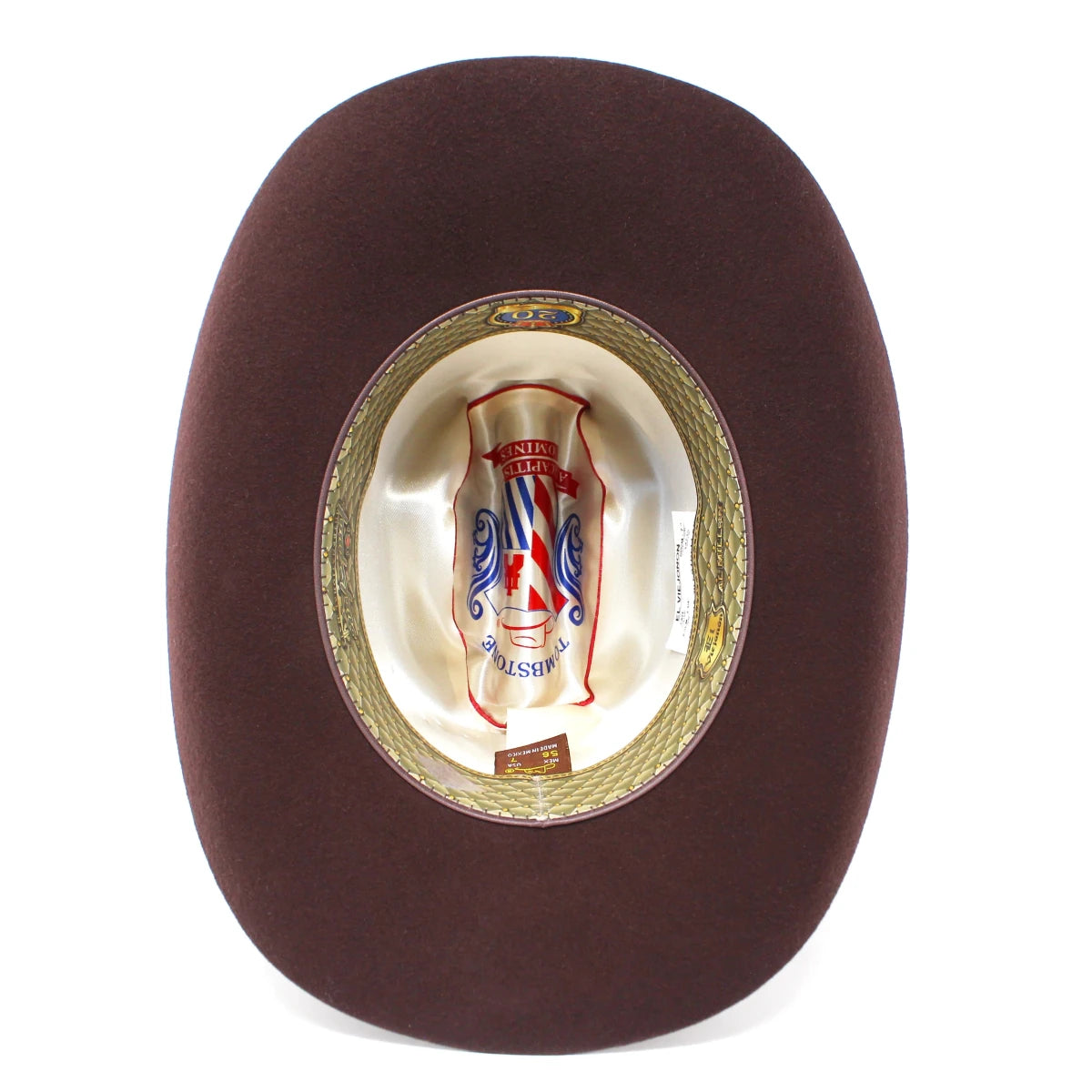 Tombstone 20X Los Dos Carnales Viejon Style Western Cowboy Fur Felt Hat - Chocolate - OriginalWestern.com