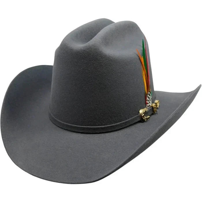 Tombstone 20X Los Dos Carnales Viejon Style Western Cowboy Fur Felt Hat - Granite Gray - OriginalWestern.com