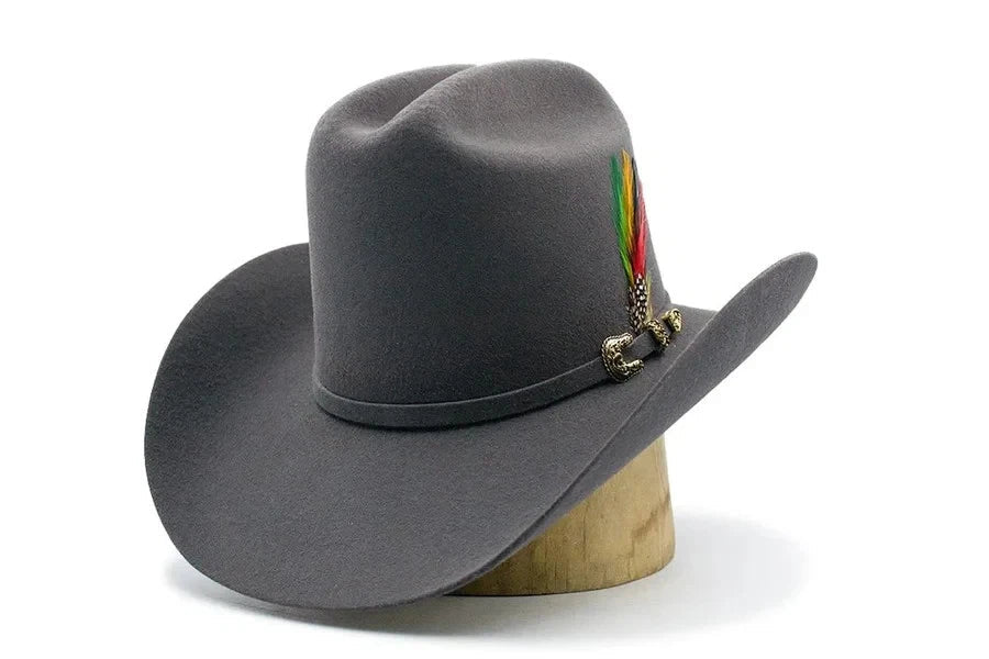 Tombstone 20X Los Dos Carnales Viejon Style Western Cowboy Fur Felt Hat - Granite Gray - OriginalWestern.com