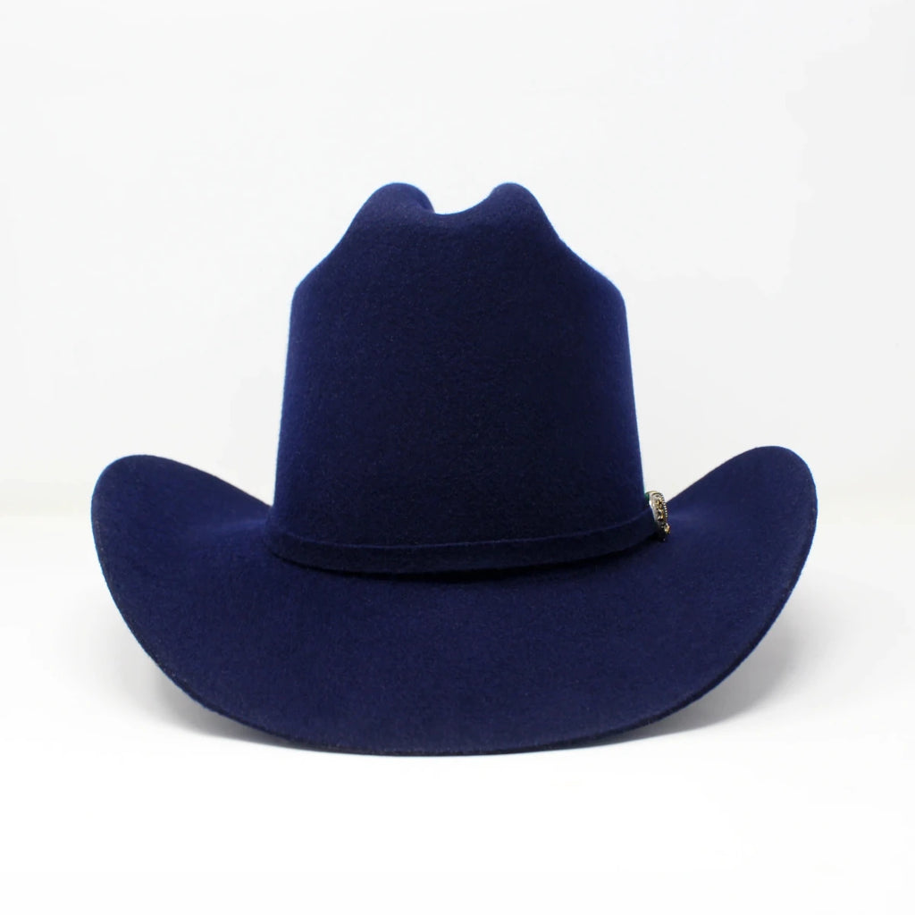 Tombstone 20X Los Dos Carnales Viejon Style Western Cowboy Fur Felt Hat - Navy Blue - OriginalWestern.com
