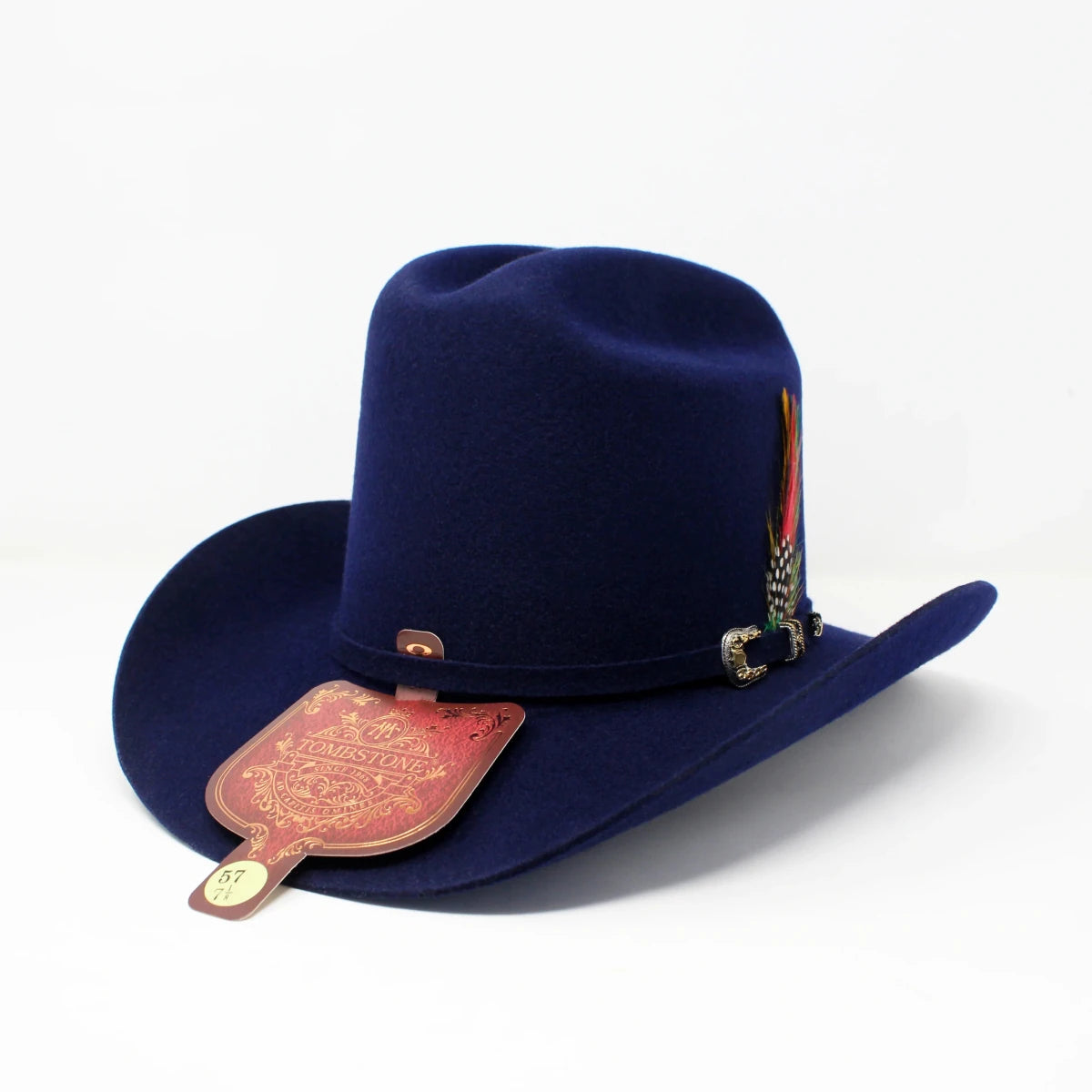 Tombstone 20X Los Dos Carnales Viejon Style Western Cowboy Fur Felt Hat - Navy Blue - OriginalWestern.com