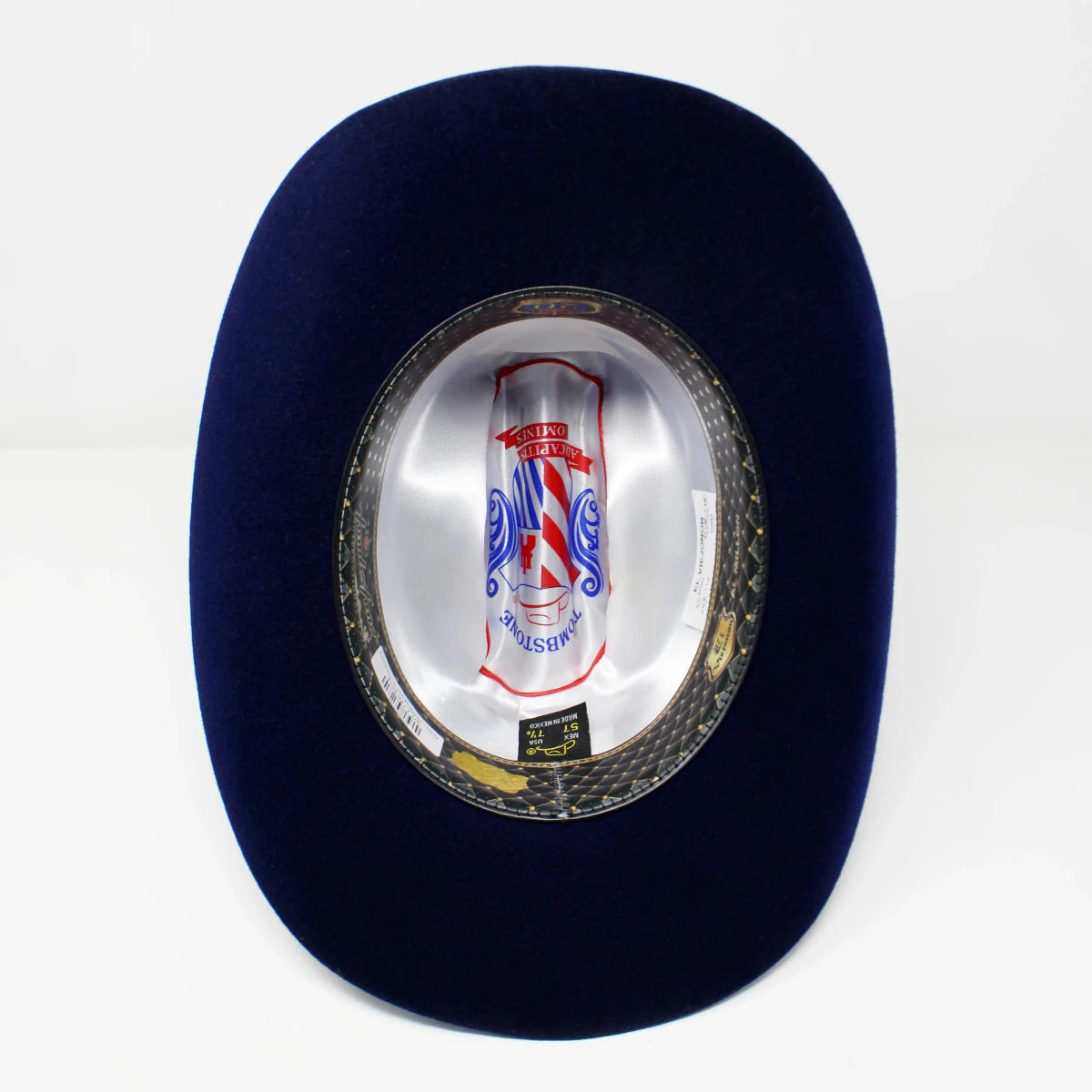 Tombstone 20X Los Dos Carnales Viejon Style Western Cowboy Fur Felt Hat - Navy Blue - OriginalWestern.com