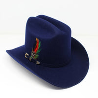 Tombstone 20X Los Dos Carnales Viejon Style Western Cowboy Fur Felt Hat - Navy Blue - OriginalWestern.com