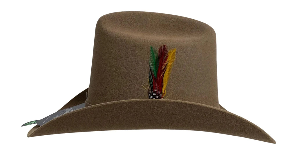 Tombstone 20X Los Dos Carnales Viejon Style Western Cowboy Fur Felt Hat - Nutria Camel - OriginalWestern.com