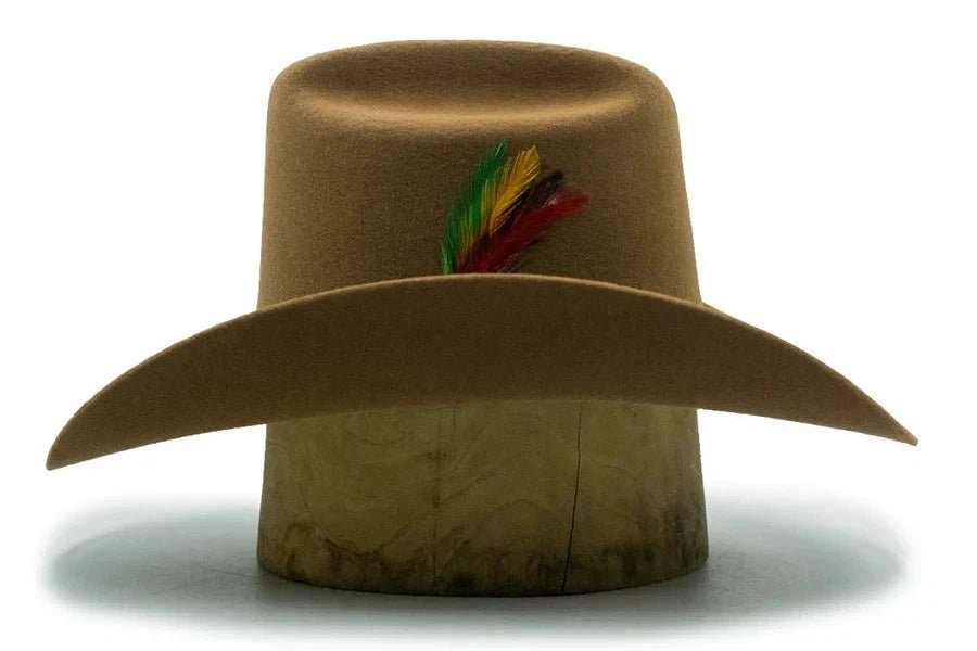 Tombstone 20X Los Dos Carnales Viejon Style Western Cowboy Fur Felt Hat - Nutria Camel - OriginalWestern.com