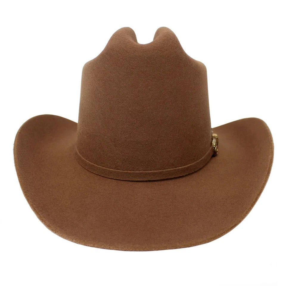 Tombstone 20X Los Dos Carnales Viejon Style Western Cowboy Fur Felt Hat - Walnut Pecan - OriginalWestern.com