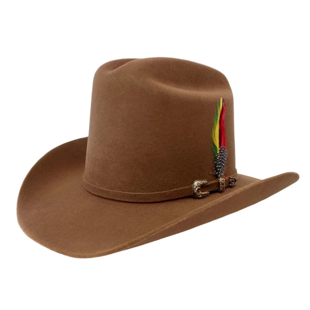 Tombstone 20X Los Dos Carnales Viejon Style Western Cowboy Fur Felt Hat - Walnut Pecan - OriginalWestern.com