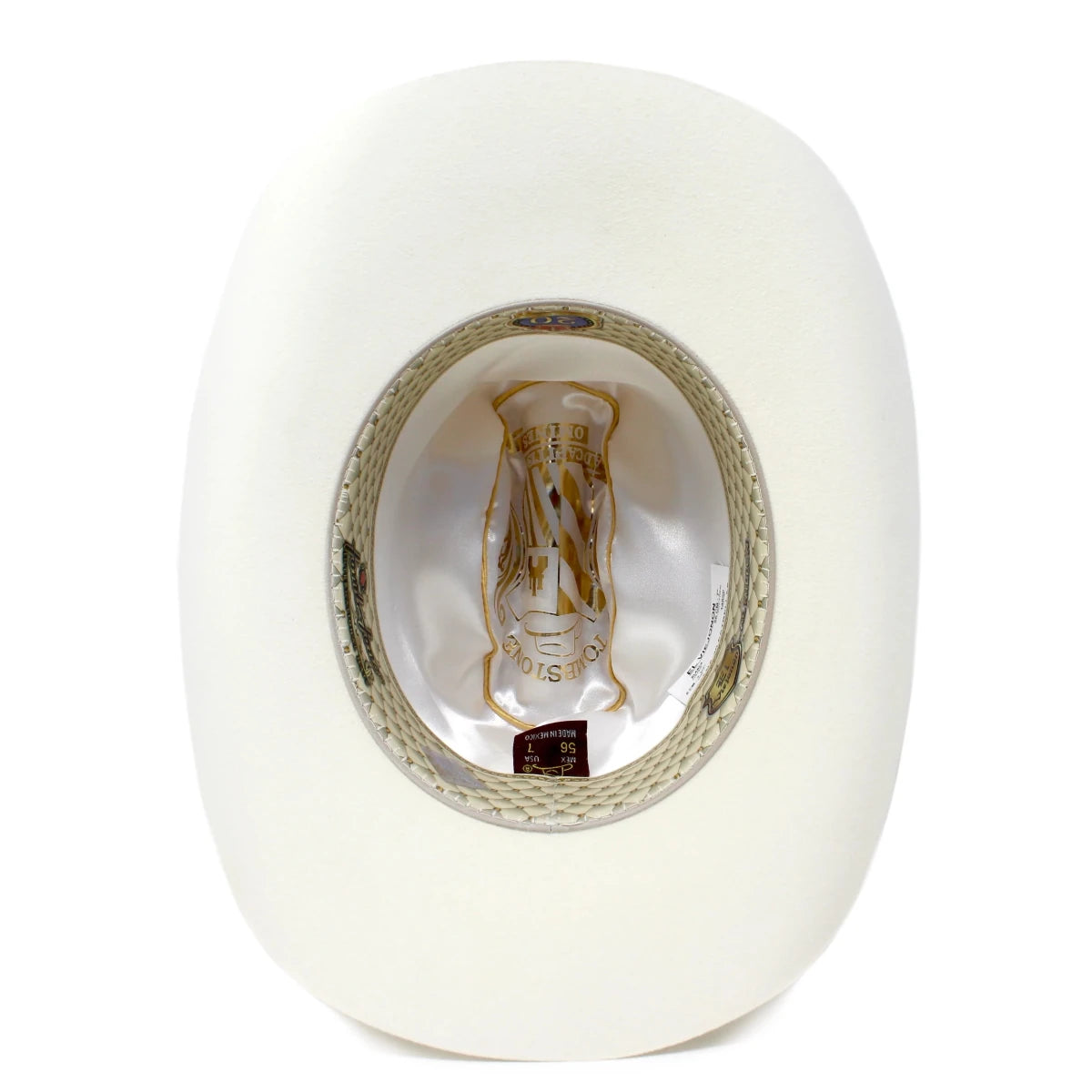Tombstone 20X Los Dos Carnales Viejon Style Western Cowboy Fur Felt Hat - White - OriginalWestern.com