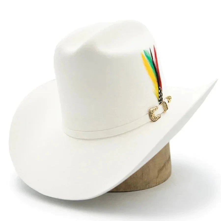 Tombstone 20X Los Dos Carnales Viejon Style Western Cowboy Fur Felt Hat - White - OriginalWestern.com