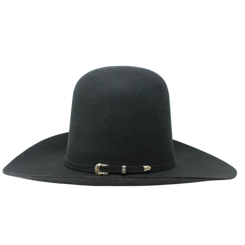 Tombstone 20X Open Crown Style Western Cowboy Fur Felt Hat - Black - OriginalWestern.com