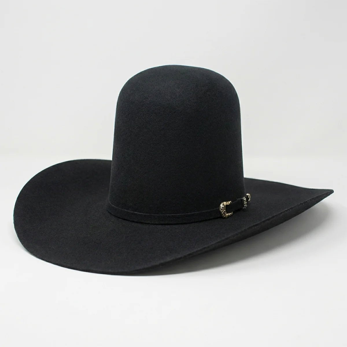 Tombstone 20X Open Crown Style Western Cowboy Fur Felt Hat - Black - OriginalWestern.com
