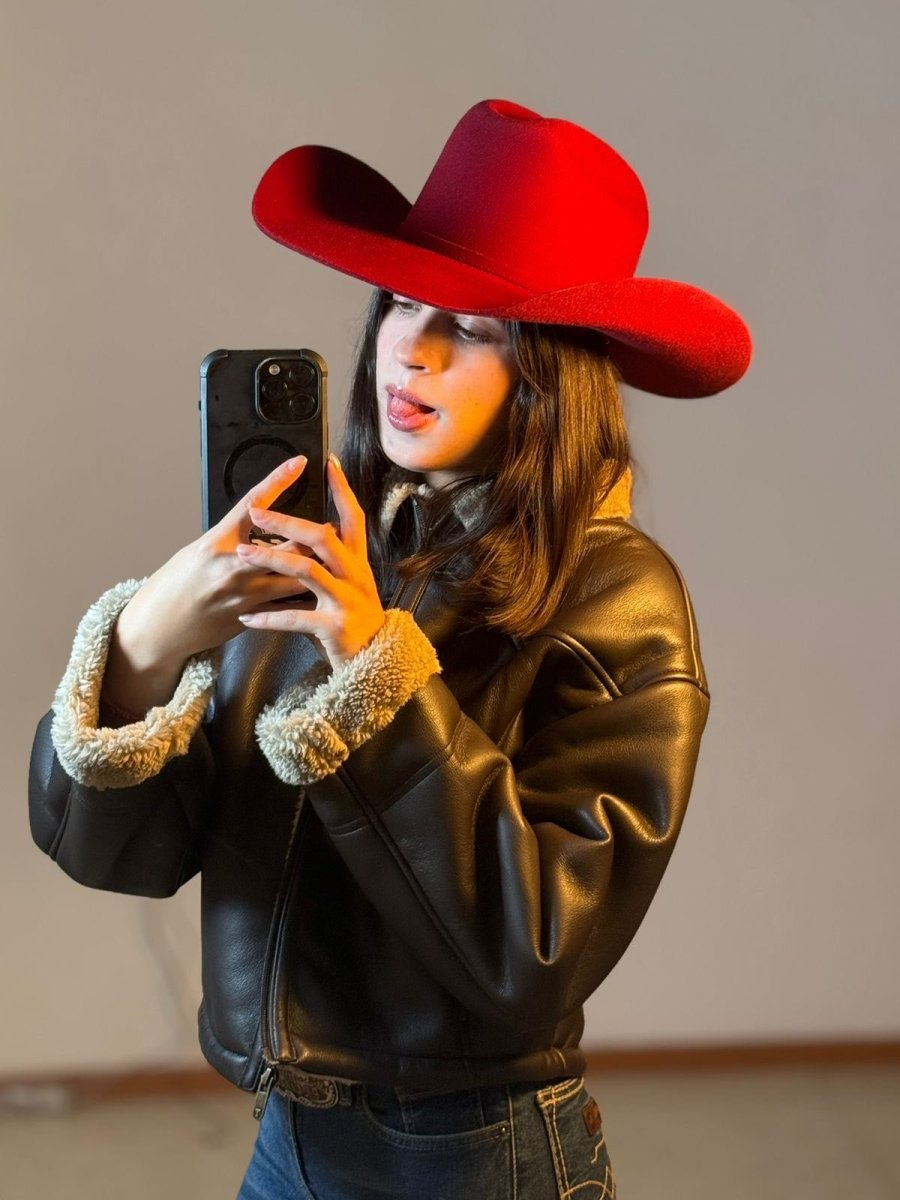 Tombstone 20X Roper Style Western Cowboy Fur Felt Hat - Red - OriginalWestern.com