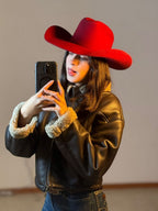 Tombstone 20X Roper Style Western Cowboy Fur Felt Hat - Red - OriginalWestern.com