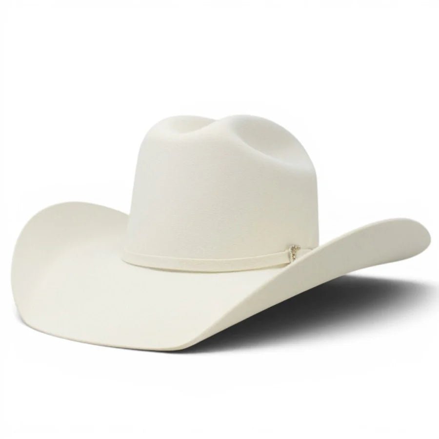 Tombstone 20X Roper Style Western Cowboy Fur Felt Hat - White - OriginalWestern.com