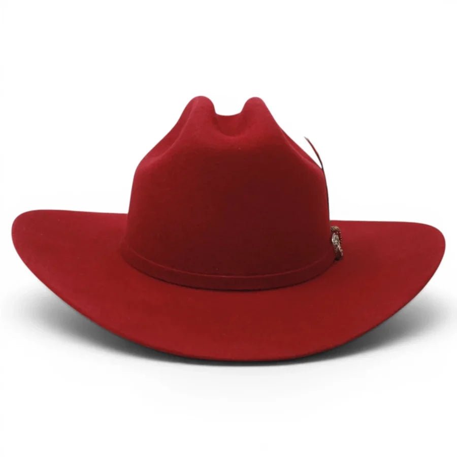 Tombstone 20X Sinaloa (Chaparral) Style Western Cowboy Fur Felt Hat - Burgundy - OriginalWestern.com