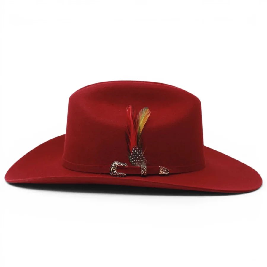 Tombstone 20X Sinaloa (Chaparral) Style Western Cowboy Fur Felt Hat - Burgundy - OriginalWestern.com