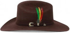 Tombstone 20X Sinaloa Chaparral Style Western Cowboy Fur Felt Hat - Chocolate Brown - OriginalWestern.com