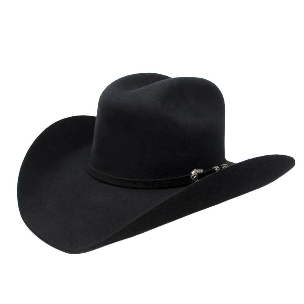 Tombstone 20X Western Cowboy Fur Felt Hat East West Style - Black - OriginalWestern.com