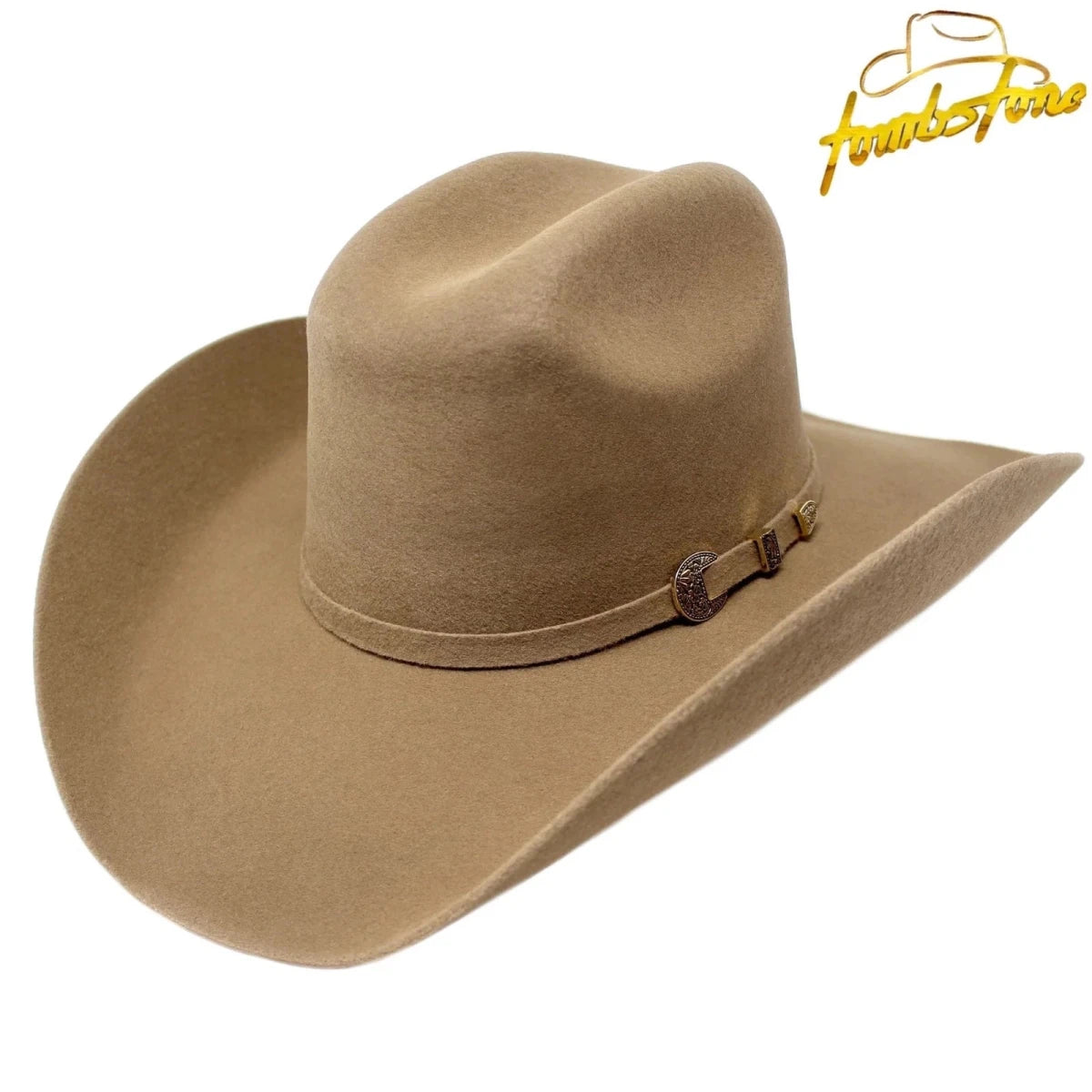 Tombstone 20X Western Cowboy Fur Felt Hat East West Style - Camel Nutria - OriginalWestern.com