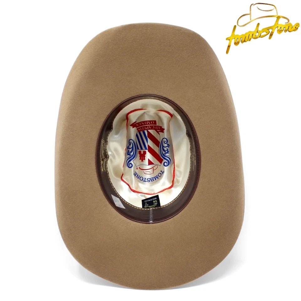 Tombstone 20X Western Cowboy Fur Felt Hat East West Style - Camel Nutria - OriginalWestern.com