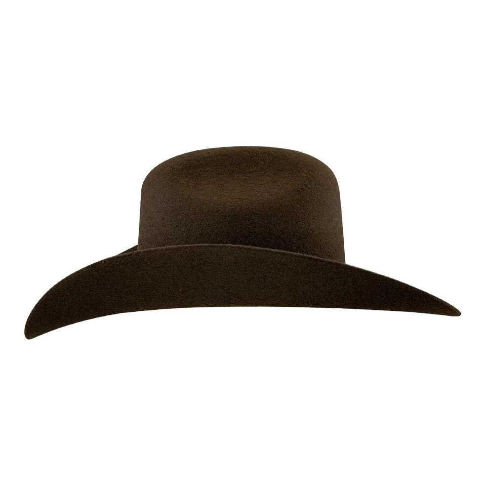 Tombstone 20X Western Cowboy Fur Felt Hat East West Style - Chocolate Brown - OriginalWestern.com