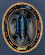 Tombstone 20X Western Cowboy Fur Felt Hat East West Style - Navy Blue - OriginalWestern.com