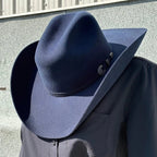 Tombstone 20X Western Cowboy Fur Felt Hat East West Style - Navy Blue - OriginalWestern.com