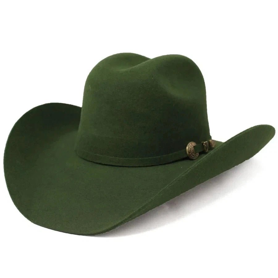 Tombstone 20X Western Cowboy Fur Felt Hat East West Style - Olive Green - OriginalWestern.com
