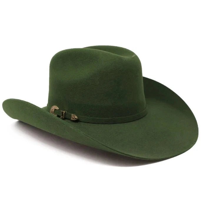 Tombstone 20X Western Cowboy Fur Felt Hat East West Style - Olive Green - OriginalWestern.com