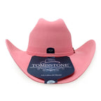 Tombstone 20X Western Cowboy Fur Felt Hat East West Style - Pink - OriginalWestern.com