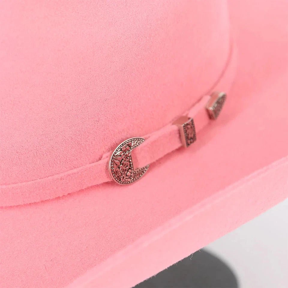 Tombstone 20X Western Cowboy Fur Felt Hat East West Style - Pink - OriginalWestern.com