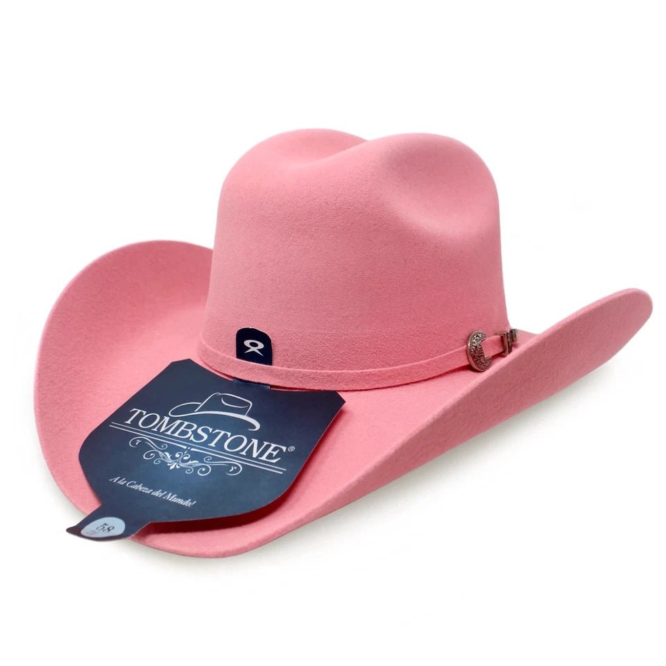 Tombstone 20X Western Cowboy Fur Felt Hat East West Style - Pink - OriginalWestern.com
