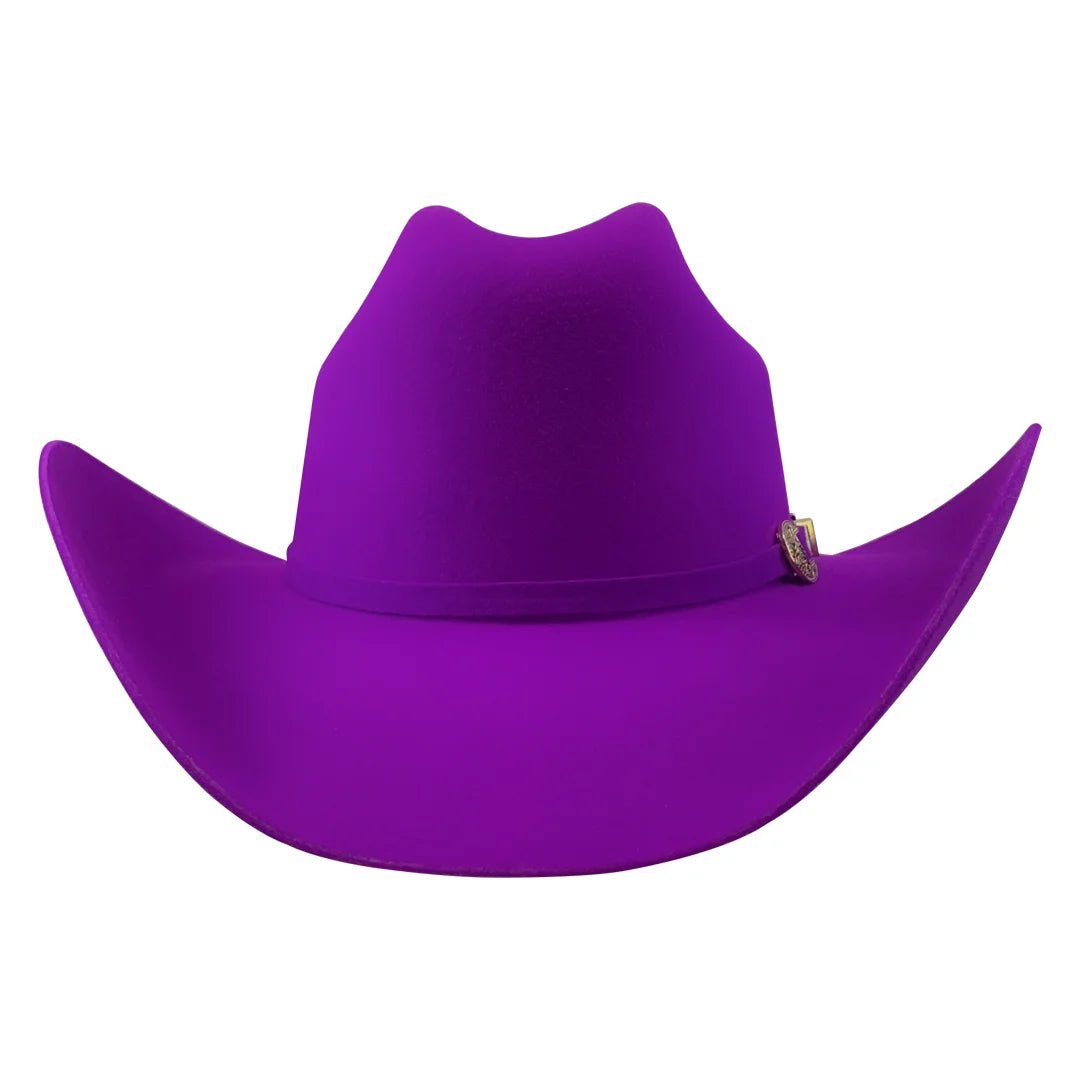 Tombstone 20X Western Cowboy Fur Felt Hat East West Style - Purple - OriginalWestern.com