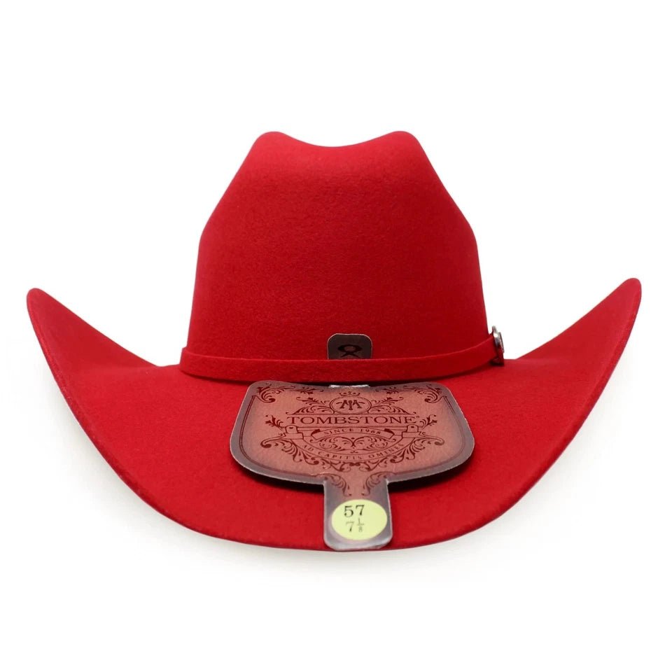 Tombstone 20X Western Cowboy Fur Felt Hat East West Style - Red - OriginalWestern.com