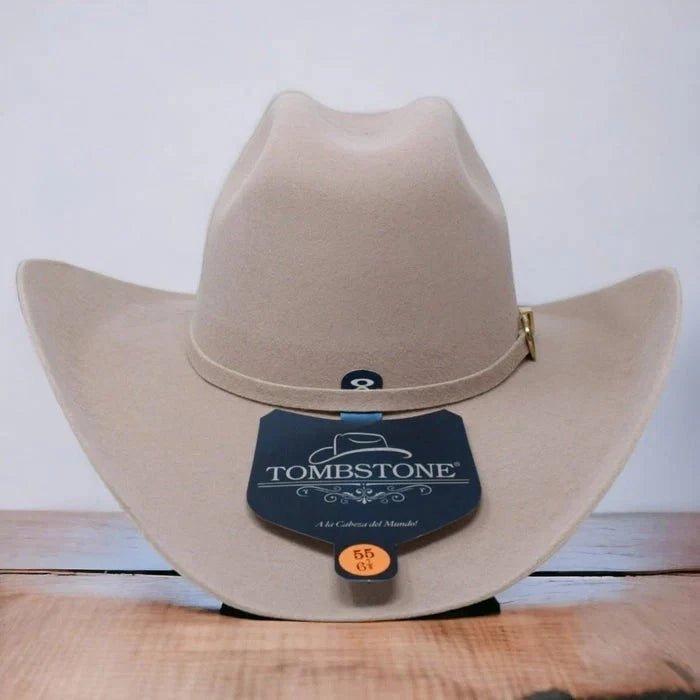Tombstone 20X Western Cowboy Fur Felt Hat East West Style - Silverbelly Beige - OriginalWestern.com